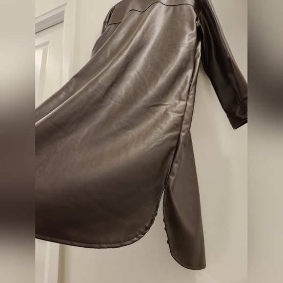 NWT Simons RD style vegan leather coat / dress - Picture 6 of 8